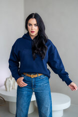 OVERSIZE MIKINA “ARIANNA” - ZÁKLADNÁ DĹŽKA - S VRECKOM A KAPUCŇOU