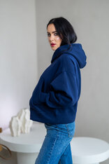 OVERSIZE MIKINA “ARIANNA” - ZÁKLADNÁ DĹŽKA - S VRECKOM A KAPUCŇOU