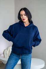 OVERSIZE MIKINA “ARIANNA” - ZÁKLADNÁ DĹŽKA - S VRECKOM A KAPUCŇOU