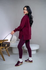 OVERSIZE MIKINA S RÁZPORKAMI “HEIDI” - HLADKÁ