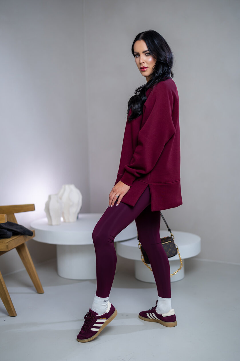 OVERSIZE MIKINA S RÁZPORKAMI “HEIDI” - HLADKÁ
