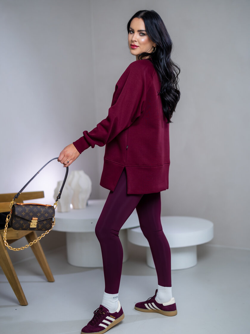 OVERSIZE MIKINA S RÁZPORKAMI “HEIDI” - HLADKÁ