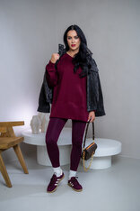 OVERSIZE MIKINA S RÁZPORKAMI “HEIDI” - HLADKÁ