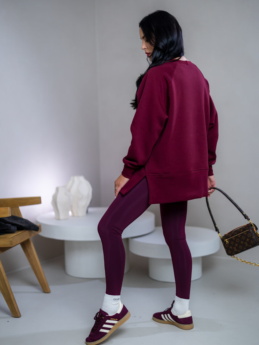 OVERSIZE MIKINA S RÁZPORKAMI “HEIDI” - HLADKÁ
