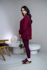 OVERSIZE MIKINA S RÁZPORKAMI “HEIDI” - HLADKÁ