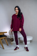 OVERSIZE MIKINA S RÁZPORKAMI “HEIDI” - HLADKÁ