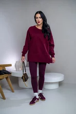 OVERSIZE MIKINA S RÁZPORKAMI “HEIDI” - HLADKÁ