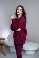 OVERSIZE MIKINA S RÁZPORKAMI “HEIDI” - HLADKÁ