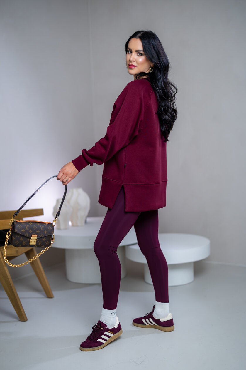 OVERSIZE MIKINA S RÁZPORKAMI “HEIDI” - HLADKÁ