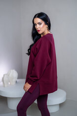 OVERSIZE MIKINA S RÁZPORKAMI “HEIDI” - HLADKÁ