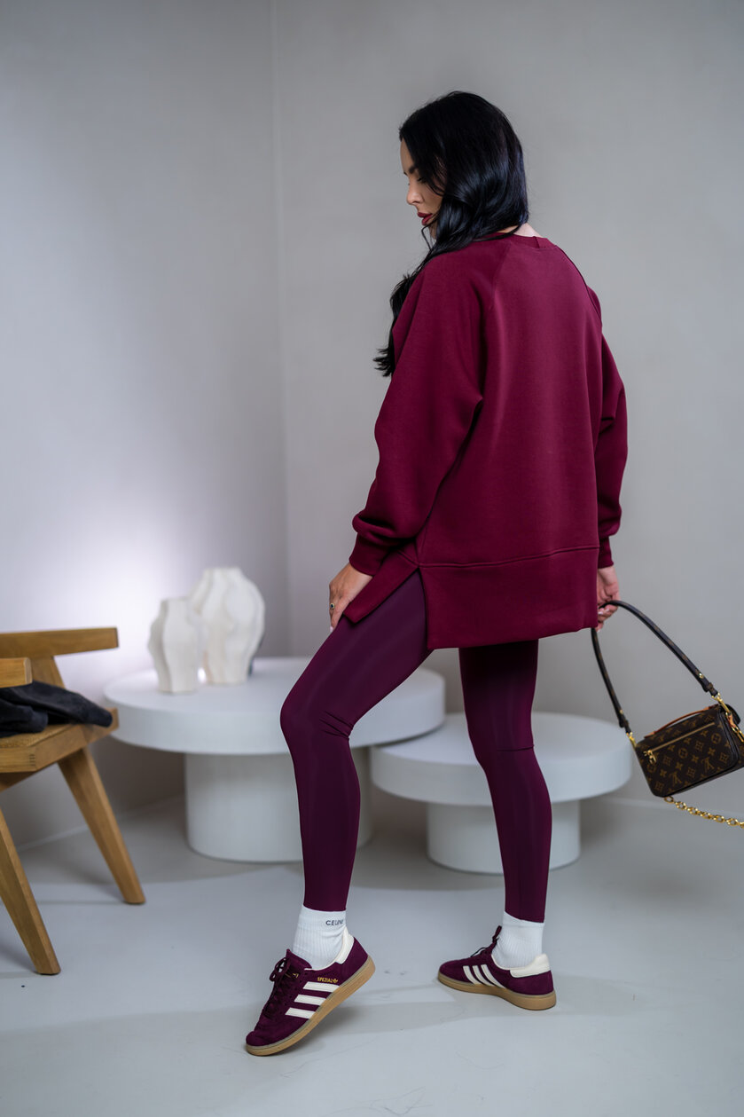 OVERSIZE MIKINA S RÁZPORKAMI “HEIDI” - HLADKÁ
