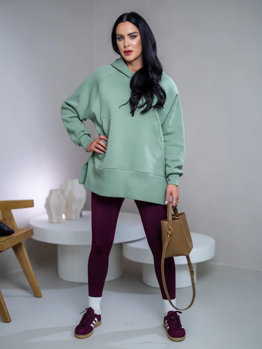 OVERSIZE MIKINA S RÁZPORKAMI “HEIDI” - S VRECKOM A KAPUCŇOU