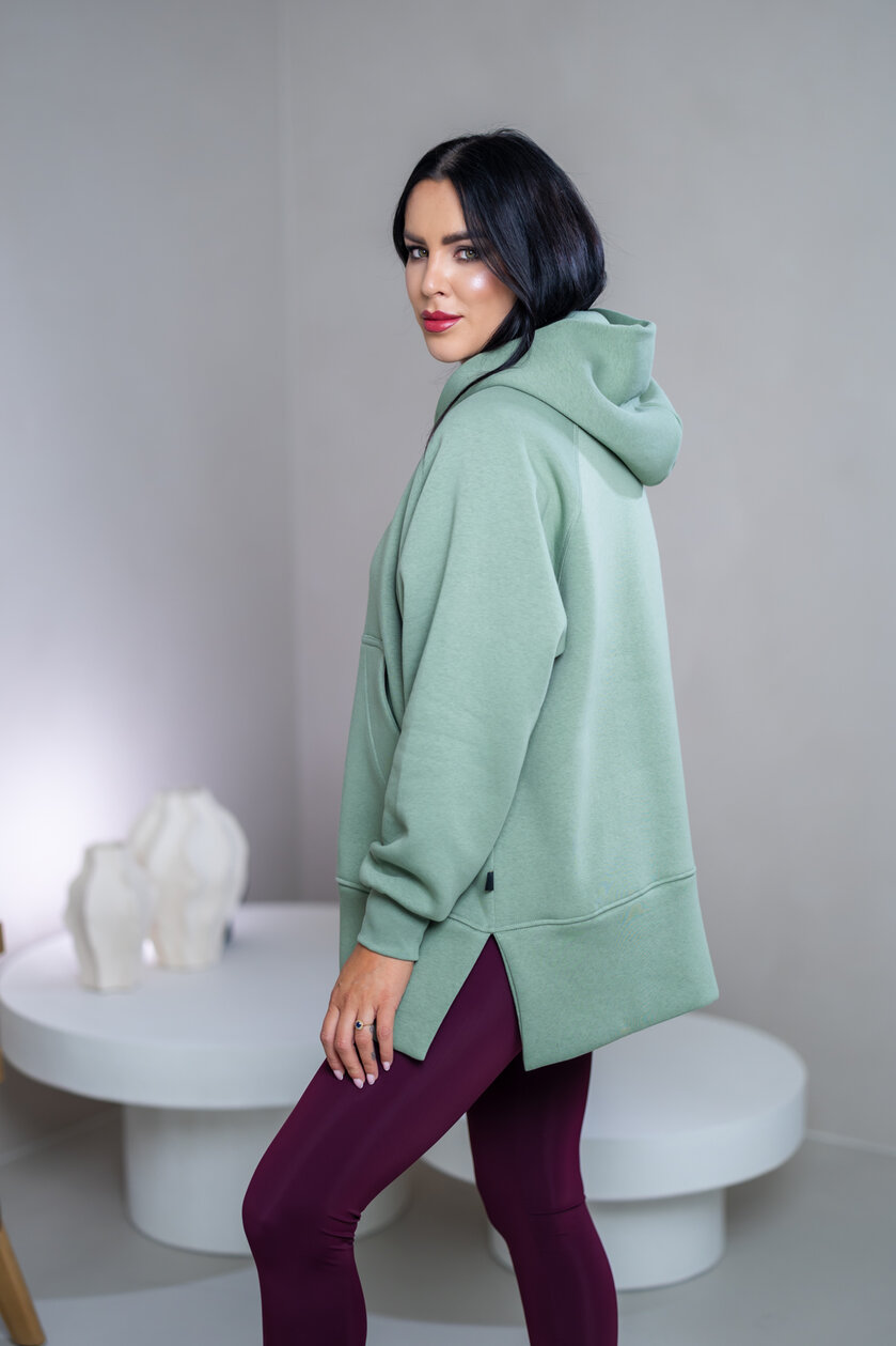 OVERSIZE MIKINA S RÁZPORKAMI “HEIDI” - S VRECKOM A KAPUCŇOU