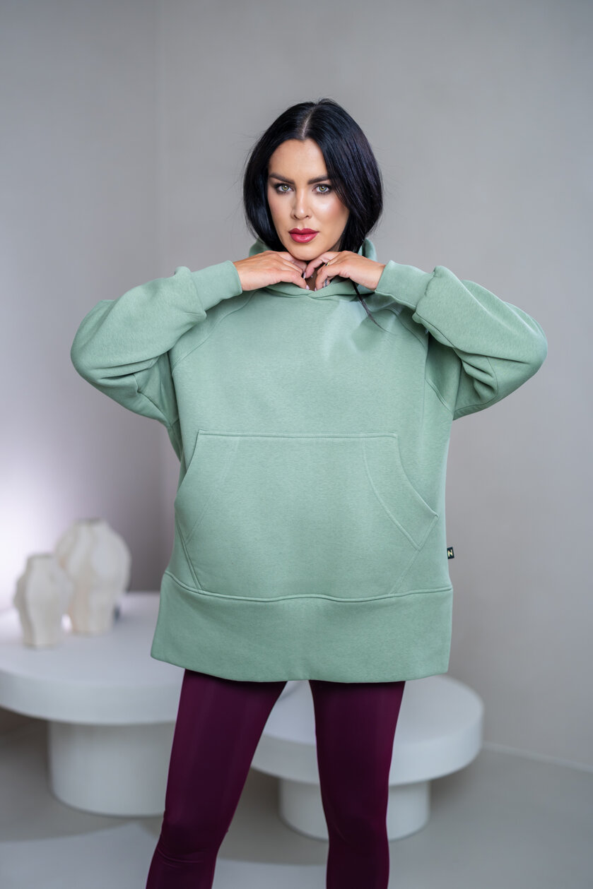 OVERSIZE MIKINA S RÁZPORKAMI “HEIDI” - S VRECKOM A KAPUCŇOU