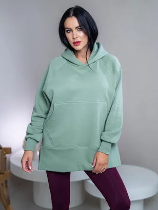 OVERSIZE MIKINA S RÁZPORKAMI “HEIDI” - S VRECKOM A KAPUCŇOU