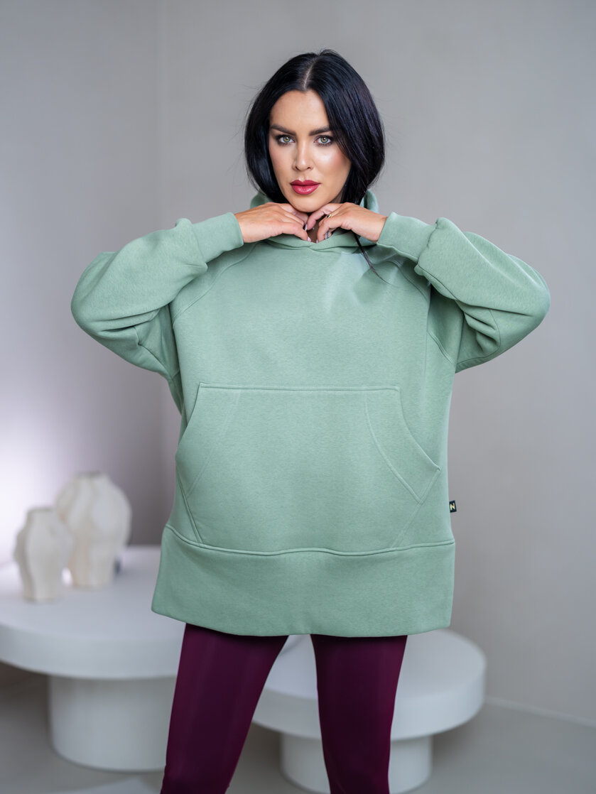 OVERSIZE MIKINA S RÁZPORKAMI “HEIDI” - S VRECKOM A KAPUCŇOU