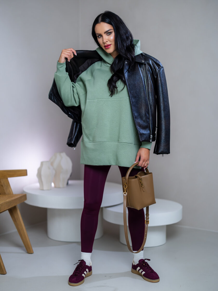 OVERSIZE MIKINA S RÁZPORKAMI “HEIDI” - S VRECKOM A KAPUCŇOU