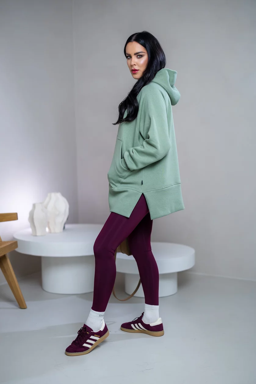 OVERSIZE MIKINA S RÁZPORKAMI “HEIDI” - S VRECKOM A KAPUCŇOU