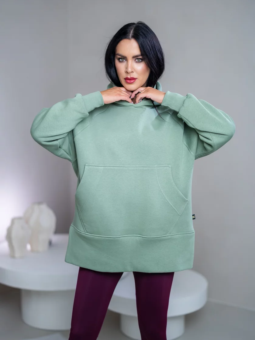 OVERSIZE MIKINA S RÁZPORKAMI “HEIDI” - S VRECKOM A KAPUCŇOU
