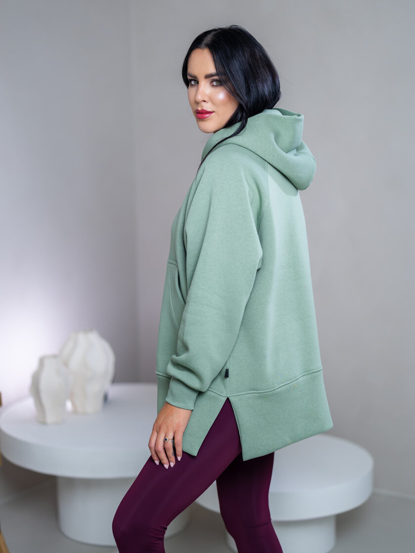 OVERSIZE MIKINA S RÁZPORKAMI “HEIDI” - S VRECKOM A KAPUCŇOU