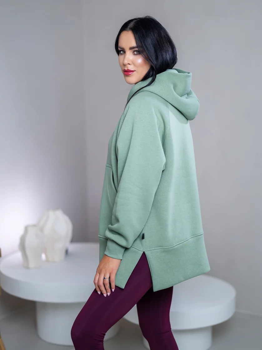 OVERSIZE MIKINA S RÁZPORKAMI “HEIDI” - S VRECKOM A KAPUCŇOU