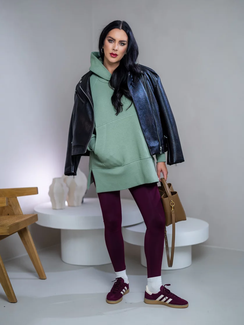 OVERSIZE MIKINA S RÁZPORKAMI “HEIDI” - S VRECKOM A KAPUCŇOU