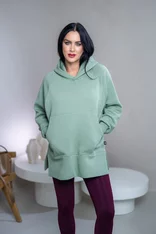 OVERSIZE MIKINA S RÁZPORKAMI “HEIDI” - S VRECKOM A KAPUCŇOU
