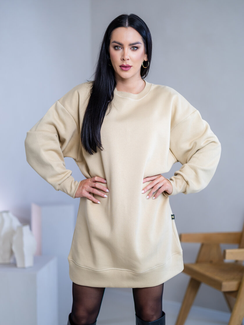 OVERSIZE MIKINOŠATY “ARIANNA” - HLADKÉ