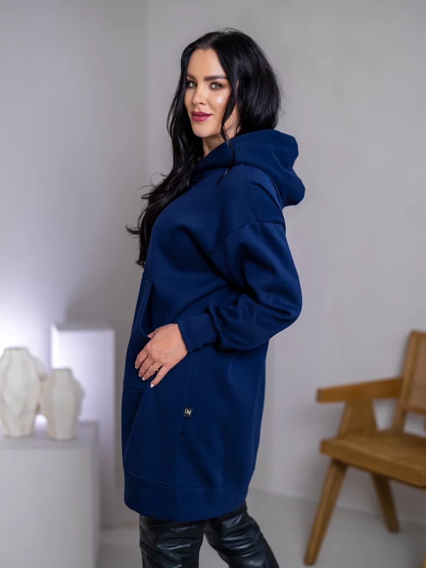 OVERSIZE MIKINOŠATY “ARIANNA” - S VRECKOM A KAPUCŇOU