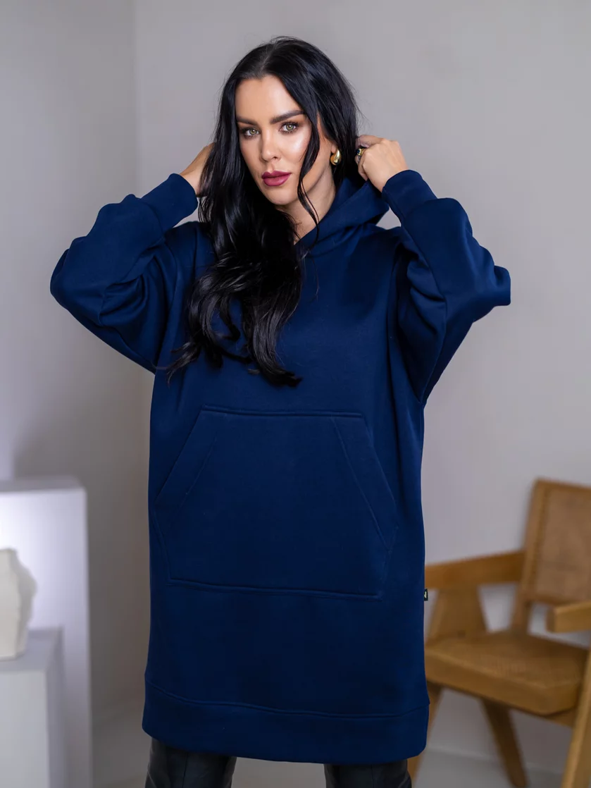 OVERSIZE MIKINOŠATY “ARIANNA” - S VRECKOM A KAPUCŇOU