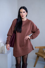 OVERSIZE MIKINOŠATY “HEIDI” - HLADKÉ S RÁZPORKAMI