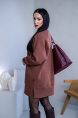 OVERSIZE MIKINOŠATY “HEIDI” - HLADKÉ S RÁZPORKAMI