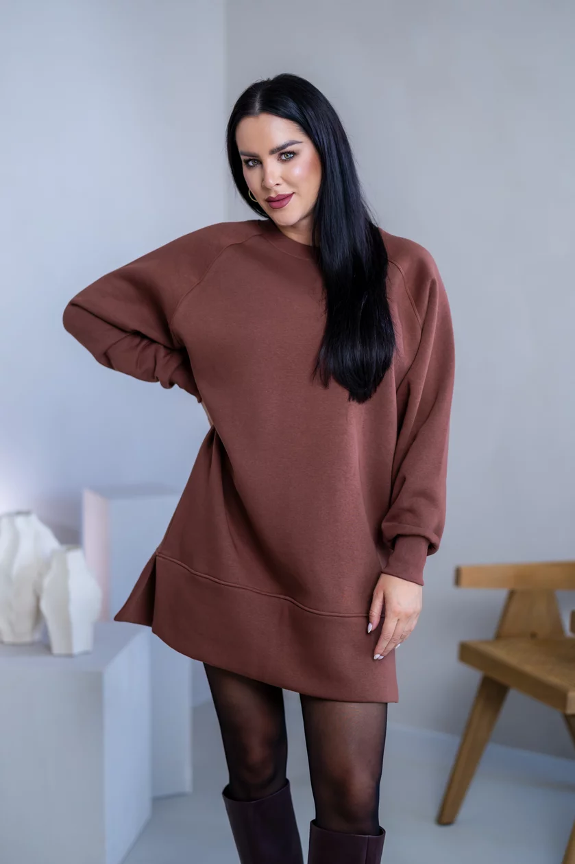 OVERSIZE MIKINOŠATY “HEIDI” - HLADKÉ S RÁZPORKAMI