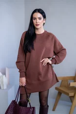 OVERSIZE MIKINOŠATY “HEIDI” - HLADKÉ S RÁZPORKAMI