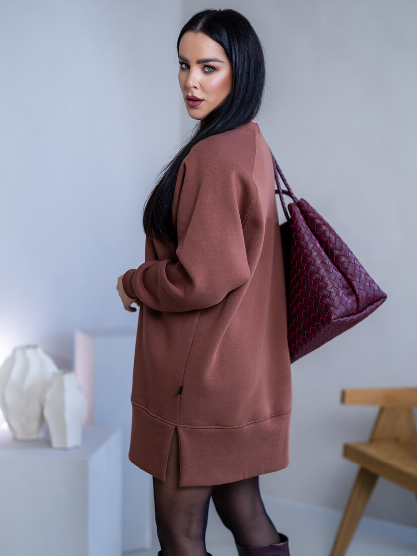 OVERSIZE MIKINOŠATY “HEIDI” - HLADKÉ S RÁZPORKAMI