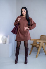 OVERSIZE MIKINOŠATY “HEIDI” - HLADKÉ S RÁZPORKAMI