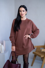 OVERSIZE MIKINOŠATY “HEIDI” - HLADKÉ S RÁZPORKAMI