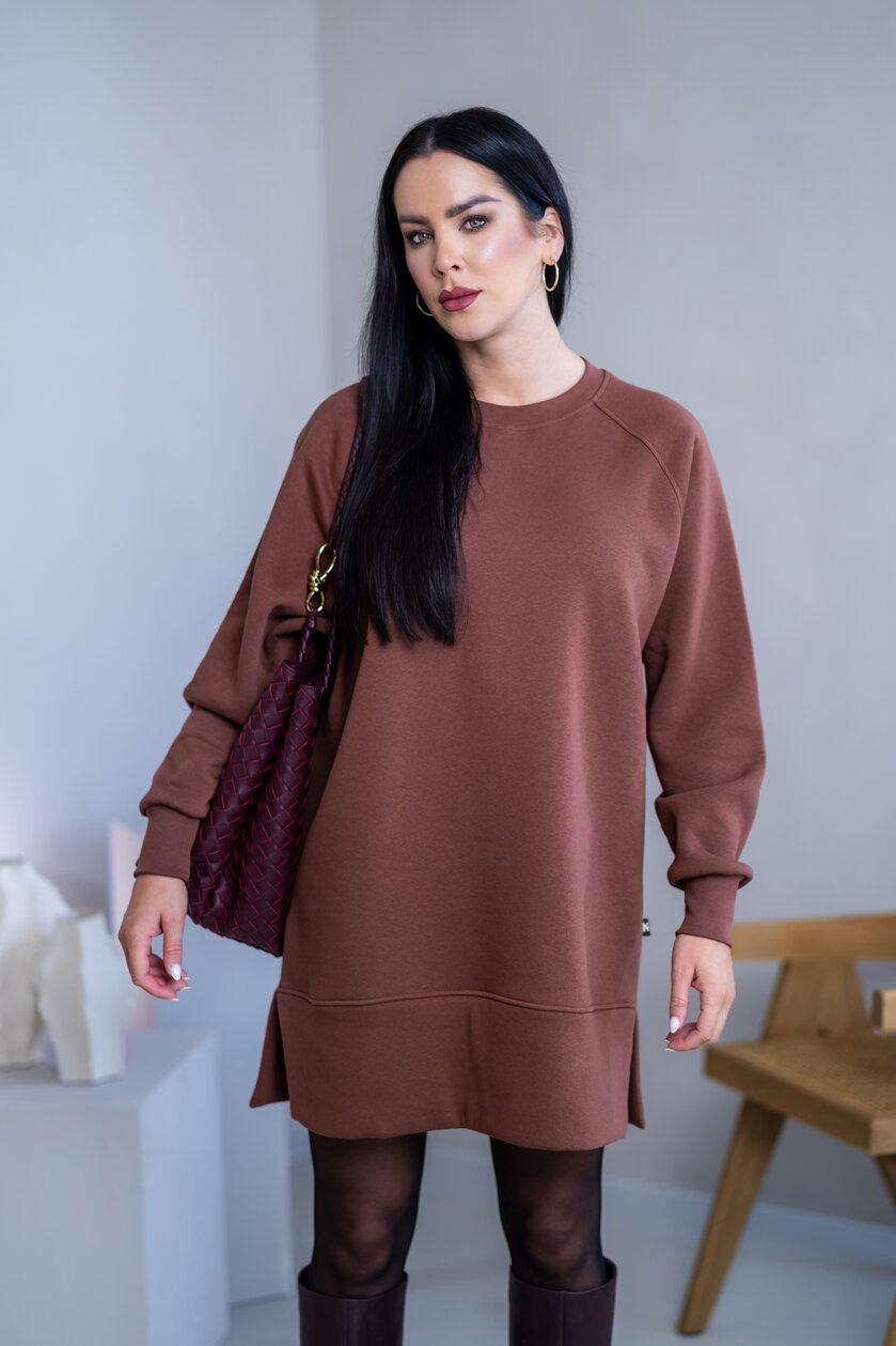 OVERSIZE MIKINOŠATY “HEIDI” - HLADKÉ S RÁZPORKAMI