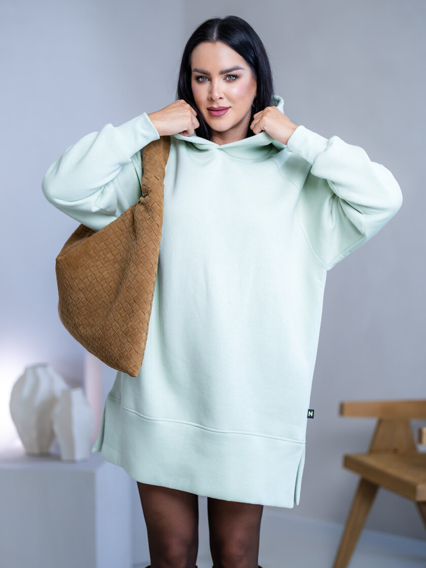 OVERSIZE MIKINOŠATY “HEIDI” S RÁZPORKAMI A KAPUCŇOU