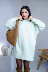 OVERSIZE MIKINOŠATY “HEIDI” S RÁZPORKAMI A KAPUCŇOU