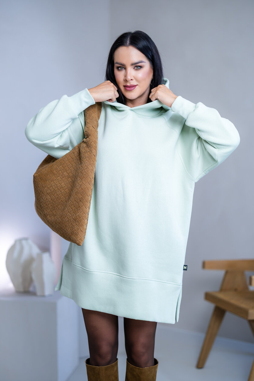 OVERSIZE MIKINOŠATY “HEIDI” S RÁZPORKAMI A KAPUCŇOU