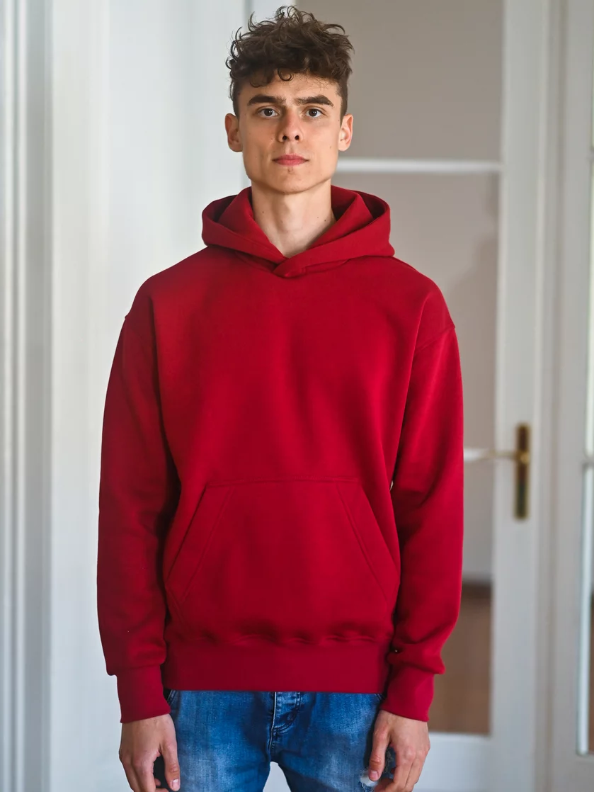 PÁNSKA MIKINA S KLOKANOM KAPUCŇOU/ ZATEPLENÁ / HLADKÁ / VŠETKY FARBY