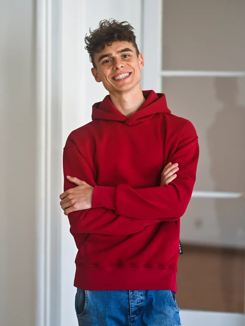 PÁNSKA MIKINA S KLOKANOM KAPUCŇOU/ ZATEPLENÁ / HLADKÁ / VŠETKY FARBY