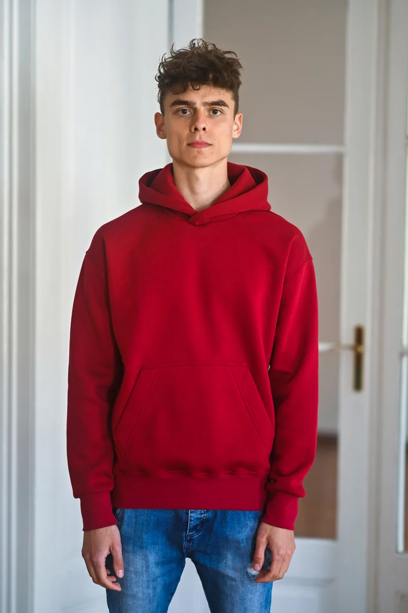 PÁNSKA MIKINA S KLOKANOM KAPUCŇOU/ ZATEPLENÁ / HLADKÁ / VŠETKY FARBY