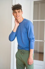 PÁNSKE TRIČKO S GUĽATÝM VÝSTRIHOM / DLHÉ RUKÁVY / VŠETKY FARBY