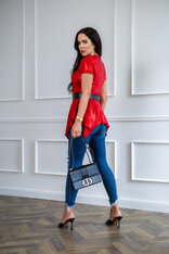 PEPLUM TOP “CHLOÉ” SO ZÁKLADNÝM VÝSTRIHOM A PRILIEHAVÝMI RUKÁVMI