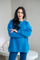 PREDĹŽENÁ OVERSIZE MIKINA “ARIANNA” - HLADKÁ