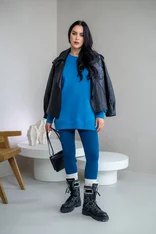 PREDĹŽENÁ OVERSIZE MIKINA “ARIANNA” - HLADKÁ