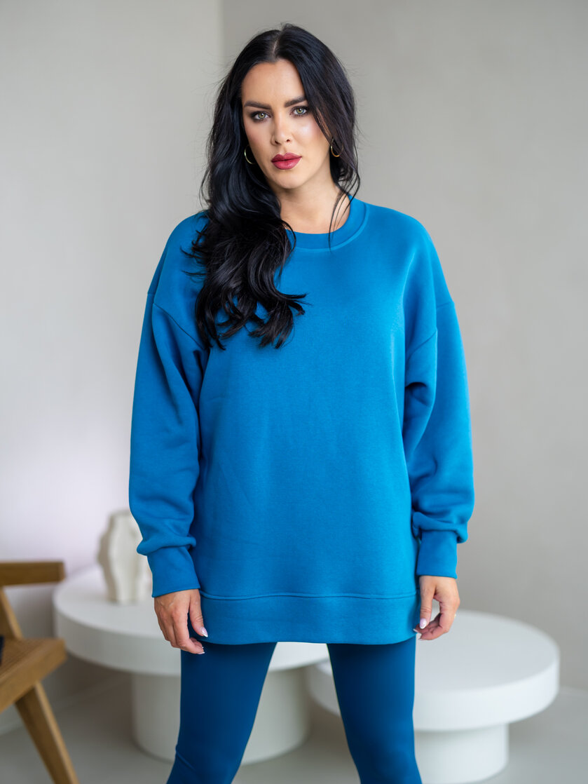 PREDĹŽENÁ OVERSIZE MIKINA “ARIANNA” - HLADKÁ