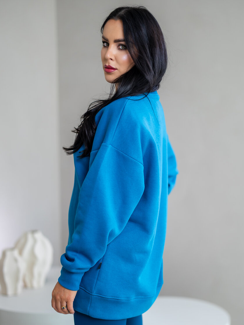PREDĹŽENÁ OVERSIZE MIKINA “ARIANNA” - HLADKÁ